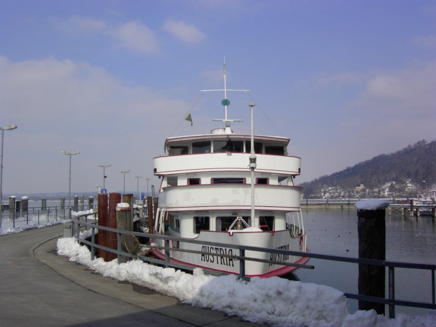 MS Austria am 26.02.2005 in Winterruhe in Bregenz