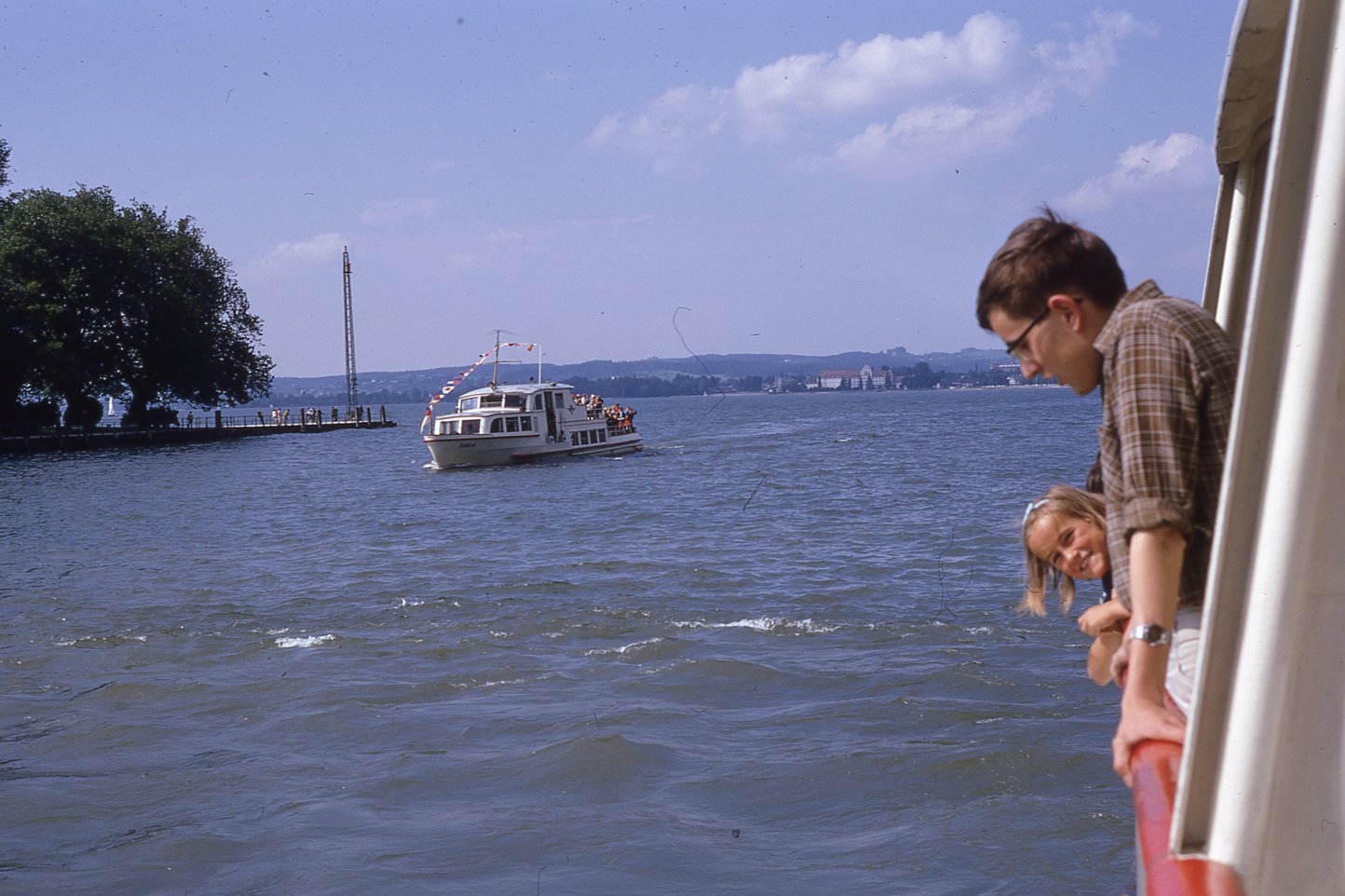 MB Feldkirch läuft am 27.07.1968 in den Bregenzer Hafen ein.  Bild: Archiv A. Heer