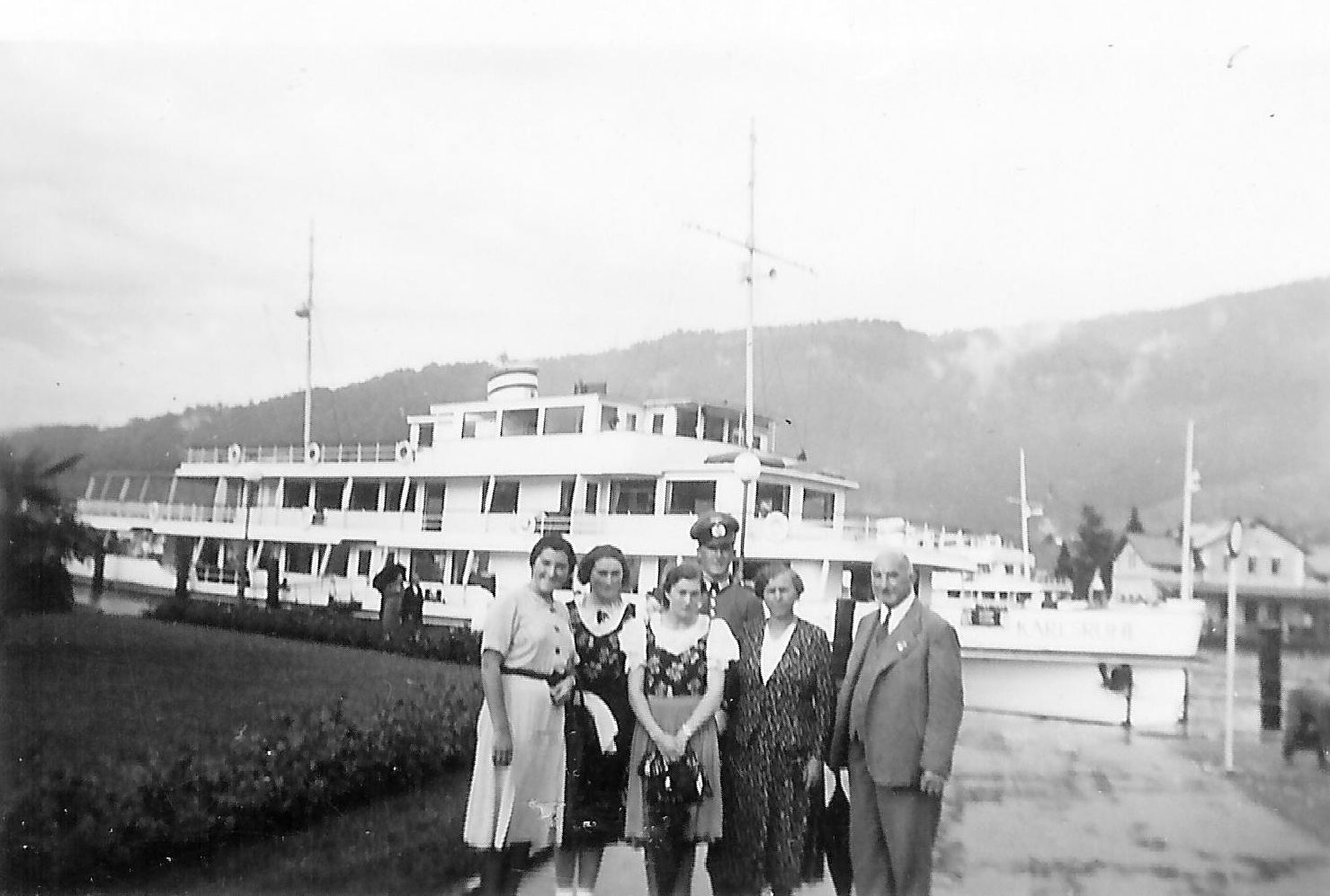 Ausflug mit dem MS Karlsruhe nach Bregenz im Jahr 1940 - Archiv A. Heer, Flawil