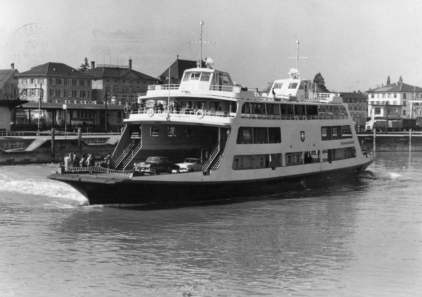 MF Romanshorn in den 1960er Jahren im Hafen von Romanshorn   Bild: A. Heer