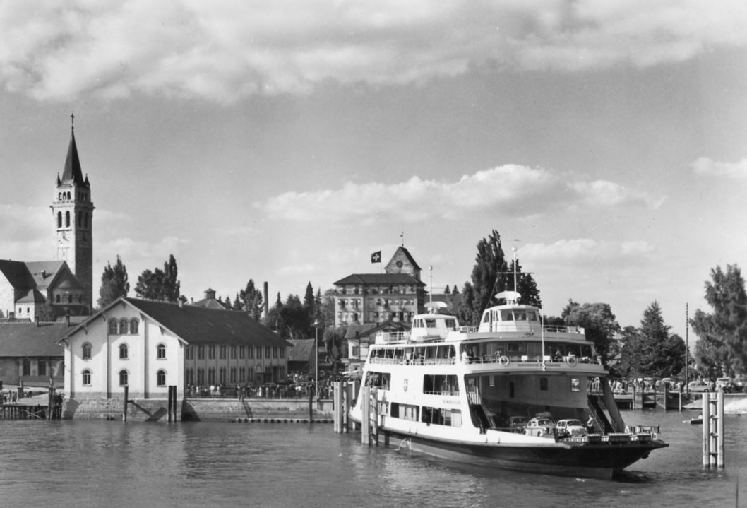MF Romanshorn in den 60er Jahren im Heimathafen  (Bild: A. Heer)
