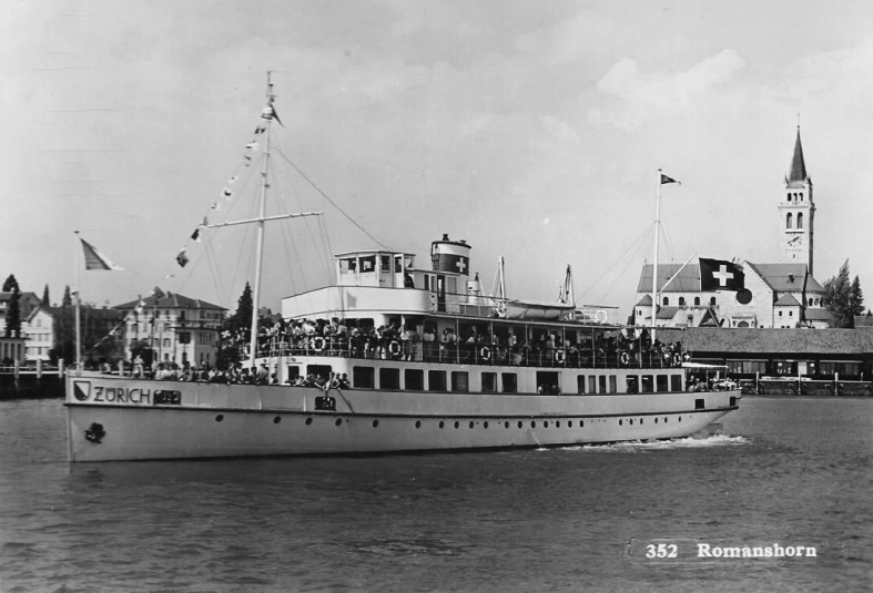 MS Zürich in den 50er Jahren in Romanshorn - Bild. Archiv A. Heer